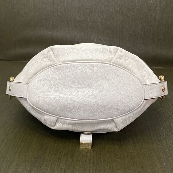 Michael Kors White Hobo Bag Pebbled Leather Gold Hardware B. Makowski Wallet 2pc - Picture 5 of 16